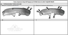 Подкрылок HYUNDAI Santa Fe, 2018- (задний левый)