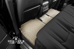 Коврики KVEST 3D в салон LEXUS LX, 2015-, 5 шт. (полиуретан, бежевый, серый)