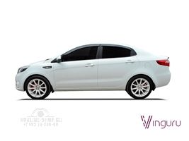 Дефлекторы окон Vinguru Kia Rio 2012-2016 сед накладные скотч к-т 4 шт., материал литьевой поликарбонат