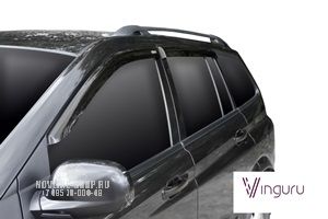 Дефлекторы окон Vinguru Ssang Yong Kyron I 2005-2015 внед накладные скотч к-т 4 шт., материал акрил