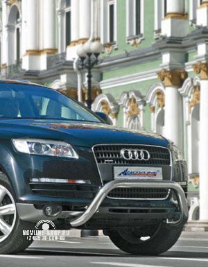 Решётка передняя мини d 76 низкая "Audi Q7"