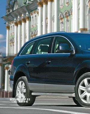 Пороги труба d 76 (компл 2шт) "Audi Q7"