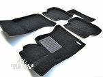 Текстильные коврики 3D в салон для BMW 5 (F10) (2010-2013) Euromat3D Business черные