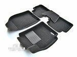 Текстильные коврики 3D в салон для CHEVROLET Lacetti (2004-) / DAEWOO Gentra (2013-) Euromat3D Business черные