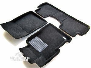 Текстильные коврики 3D в салон для HONDA Civic SD (2006-2012) Euromat3D Business черные