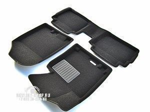 Текстильные коврики 3D в салон для KIA Cerato (2013-2018) Euromat3D Business черные