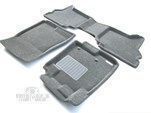 Текстильные коврики 3D в салон для MITSUBISHI Pajero IV (2006-2018) Euromat3D Business серые
