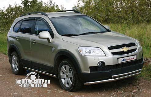 Пороги труба d 60 (компл 2шт) "Chevrolet Captiva" 2006