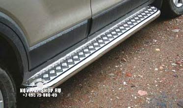 Пороги с листом d 60 (компл 2шт) "Chevrolet Captiva" 2006