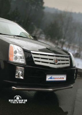 Защита переднего бампера "труба" d 60 "Cadillac SRX" 2007