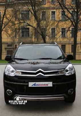 Защита переднего бампера d60/42 двойная "CITROEN C-CROSSER" 2007