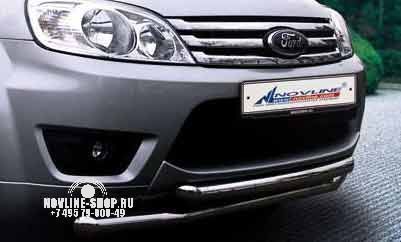 Защита переднего бампера d60/60 двойная "Ford Escape" 2008