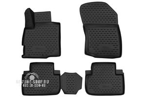 Коврики 3D в салон MITSUBISHI Outlander, 2012-2015, 2015-, 2 WD, 4 шт. (ПУ, повышенная износостойкость)