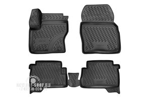 Коврики 3D в салон FORD Kuga (II, IIр) 2013-2016, 2017-2019, 4 шт. (ПУ, повышенная износостойкость)