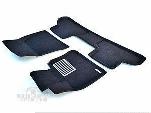 Текстильные коврики 3D в салон для BMW X5 (F15) / X6 (F16) (2015-2018) Euromat3D LUX черные