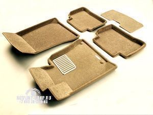 Текстильные коврики 3D в салон для POR. Cayenne (2002-2009) /VW Touareg (2006-2009) Euromat3D LUX бежевые