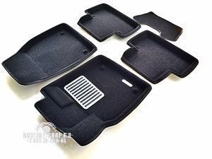 Текстильные коврики 3D в салон для VOLVO S 40 (2007-) Euromat3D Business черные