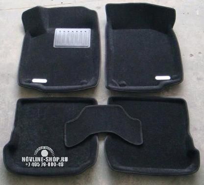 Коврики салона текст.Porsche Cayenne 2011->/2014-> (5 частей) LINER 3D Lux с бортиком черные