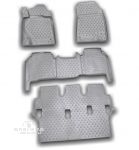 Коврики в салон LEXUS LX570 2007-2012, 4 шт. (полиуретан, серые)