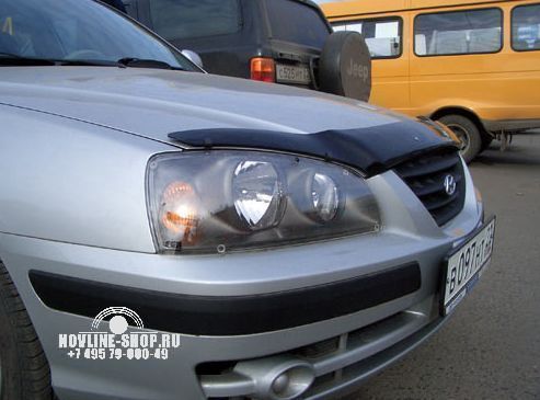 Дефлектор капота темный HYUNDAI ELANTRA 2003-2006, NLD.SHYELA0312