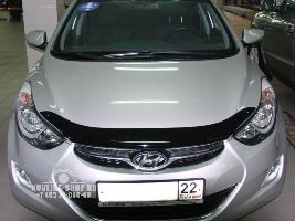 Дефлектор капота темный HYUNDAI ELANTRA 2011-2016, NLD.SHYELA1112