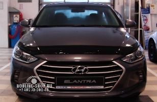 Дефлектор капота темный HYUNDAI ELANTRA 2016-