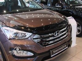 Дефлектор капота темный HYUNDAI SANTA FE 2012-, NLD.SHYSAN1212