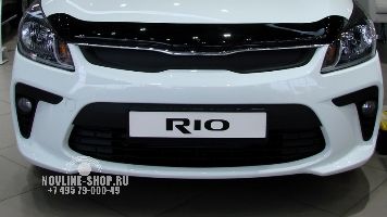 Дефлектор капота темный KIA RIO SD/HB 2017-