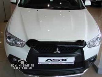 Дефлектор капота темный MITSUBISHI ASX 2010-(короткий)