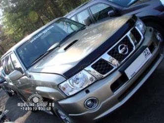 Дефлектор капота темный NISSAN PATROL/SAFARI 2004-2009,