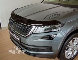 Дефлектор капота Skoda Kodiaq, 2016-, темный