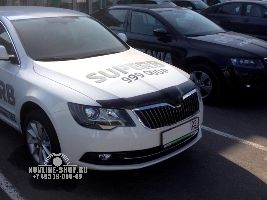 Дефлектор капота темный SKODA SUPERB 2014-