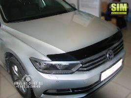 Дефлектор капота темный VW Passat B8 2015- Sd, Wg