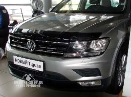 Дефлектор капота темный VOLKSWAGEN Tiguan 2016-