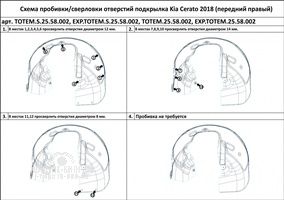 Подкрылок KIA Cerato, 2018- (передний правый)