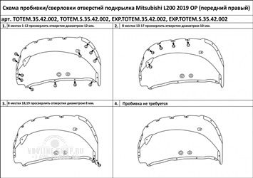 Подкрылок с шумоизоляцией MITSUBISHI L200, 2019- (передний правый)