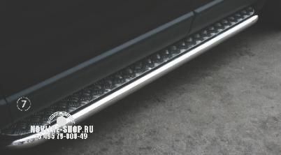 Пороги с листом d 60 (компл 2шт) "Mazda CX-9" 2008